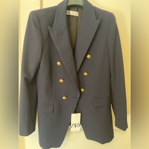 Zara size L navy blazer brand new with tags
